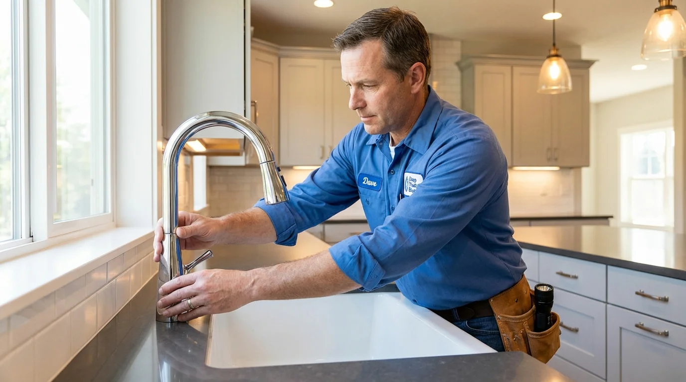 Kitchen faucet installation by Johns Plumbing LLC in Boiling Springs